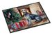 Irish Wolfhound Cozy Christmas Doormat Front Door Mat Indoor Outdoor Rugs For Entryway, Non Slip Washable Low Pile, 24H X 36W_maomaolike.com