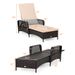 Outdoor Patio Wicker Chaise Lounge Chair With Adjustable Backrest And Pillow Of Up400lbs Foryard, Lawn, Poolside, Beach, Or Balcony_maomaolike.com
