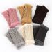 Unisex Warm wool cloth with soft nap is knitted gloves wristbands fingerless gloves with velvet the cold wool false sleeves gauntlets_maomaolike.com