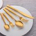 Roman Column Stainless Steel Cutlery Set, Straight Pattern Five-Piece Set For Home Hotel Western Food Steak Knife, Fork,_maomaolike.com