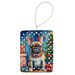 French Bulldog Christmas Reindeer Porcelain Ornament Christmas Tree Hanging Decorations For Home Christmas Holiday, Rectangle, Gift, Multicolor_maomaolike.com