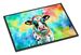 Hippie Animal Cow Doormat Front Door Mat Indoor Outdoor Rugs For Entryway, Non Slip Washable Low Pile, 24H X 36W_maomaolike.com