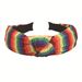 Moon Rainbow Pattern Fabric Headband Knot Printing Female Headband Red Yellow Blue Green Orange Pattern Headband_maomaolike.com