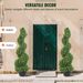 VEVOR 2 Pcs. Artificial Boxwood Tower Topiary Spiral Artificial Plant 122cm High Decorative Plant Green Plastic PE Iron Topiary Plants Incl. 10 Pcs. Replacement Leaves_maomaolike.com