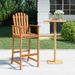 Tall Adirondack Chair With Armrests And Footrest Solid Acacia Wood 400 Lbs Strong Loading Capacity For Patio, Porch, Balcony, Deck And Backyard_maomaolike.com