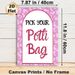Potli Bag Themed Painting Poster, Pink Floral Patterned Border With Stylish Script Text Poster, Charming Decorative Sign Ideal For Festive Gatherings_maomaolike.com