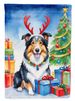 Collie Christmas Reindeer Garden Flag Mailbox Flag Decorative Yard Flag Banner Outside Patio Artwork Yard Flower Beds, Garden Size, Multicolor_maomaolike.com