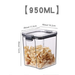 Food Grade Sealed Plastic Thickened Transparent Box Square Snack Grain Storage Jar_maomaolike.com