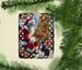 Boston Terrier And Santa Claus Porcelain Ornament Christmas Tree Hanging Decorations For Home Christmas Holiday, Rectangle, Gift, Multicolor_maomaolike.com