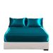 pure color satin silk four piece set simple sheets, mattress covers, pillowcases and bedding_maomaolike.com