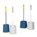 Household No Dead Angles, No-drill Wall-mounted Toilet Brush Set With Long Handle_maomaolike.com