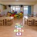 Digital Square Hopscotch Game Wall Sticker For Children's Room And Kindergarten, Self-Adhesive Floor Sticker, Matte_maomaolike.com