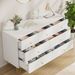7 Drawer Dresser For Bedroom, Storage Cabinet With Golden Handles, Modern Closet Of Drawers For Living Room_maomaolike.com
