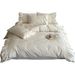 French Style High-End 100S Australian Jacquard Four-Piece Set Full Cotton Satin Duvet Cover Bed Sheet Floral Embroidery Bedding Wh_maomaolike.com