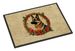 German Shepherd Christmas Flowers Doormat Front Door Mat Indoor Outdoor Rugs For Entryway, Non Slip Washable Low Pile, 24H X 36W_maomaolike.com