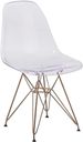 2 Pack Eames Chair Eiffel Tower Golden Base Ghost Chair Side Dinning Chair Transparent_maomaolike.com