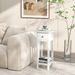2 Tier Slim Nightstand Bedside Table With Drawer Shelf_maomaolike.com