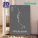 Coll De Soller Cycling Route Painting Poster, Minimalist Monochrome Topographic Map With Climb Stats Poster, Displays Cycling Route Details, Ideal For_maomaolike.com