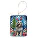 Bergamasco Christmas Reindeer Porcelain Ornament Christmas Tree Hanging Decorations For Home Christmas Holiday, Rectangle, Gift, Multicolor_maomaolike.com