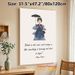 Mary Poppins Quote Painting Poster, Whimsical Watercolor-style Figure With Umbrella And Inspirational Quote Poster, Charming Nostalgic Decor Piece For_maomaolike.com