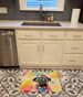 Pug Hippie Dawg Memory Foam Kitchen Mat Machine Washable Anti-Fatigue Mat Cushion Comfort Bath Mat Or Kitchen Rug_maomaolike.com