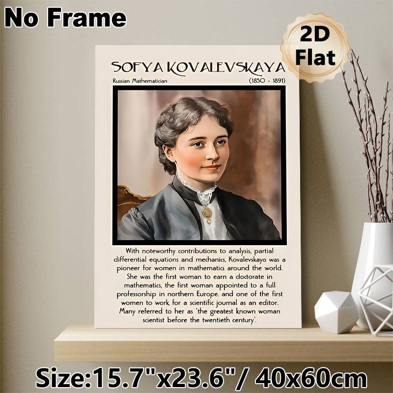 Sofya Kovalevskaya Portrait Painting Poster, Vintage-style Portrait Of Pioneering Russian Mathematician Poster, Informative Educational Decor Suitable_maomaolike.com