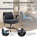 Criss Cross Chair With Wheels And Flip Arms-Comfy Fabric Cross Legged Office Chair With Thick Cushion&Wide Seat, Adjustable Swivel Desk Chair For Home Office, Apartment, Bedroom_maomaolike.com