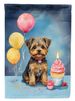 Yorkipoo Happy Birthday House Flag Large Porch Sleeve Pole Decorative Outside Yard Banner Artwork Wall Hanging, Polyester, House Size, Multicolor_maomaolike.com