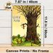 Stick Man Themed Painting Poster, Whimsical Cartoon Style Poster, Playful Stick Figures Around A Large Tree, Charming Lively Decor Ideal For Living_maomaolike.com
