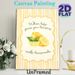 Lemon Themed Inspirational Quote Painting Poster, Soft Watercolor Lemon & Typography Poster, Warm Uplifting Decor Piece Suitable For Kitchen, Dining_maomaolike.com