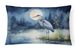 Birds, Birds, Birds Throw Pillow Throw Pillow For Indoor Couch Bed Outdoor Patio Washable, Blue Heron Moonlight 7493,12Hx16W_maomaolike.com