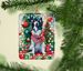 Papillon Christmas Porcelain Ornament Christmas Tree Hanging Decorations For Home Christmas Holiday, Rectangle, Gift, Multicolor_maomaolike.com