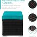 2 Wicker Ottomans, Multipurpose Outdoor Furniture For Patio, Backyard, Additional Seating, Footrest, Side Table W/Storage, Removable Cushions_maomaolike.com
