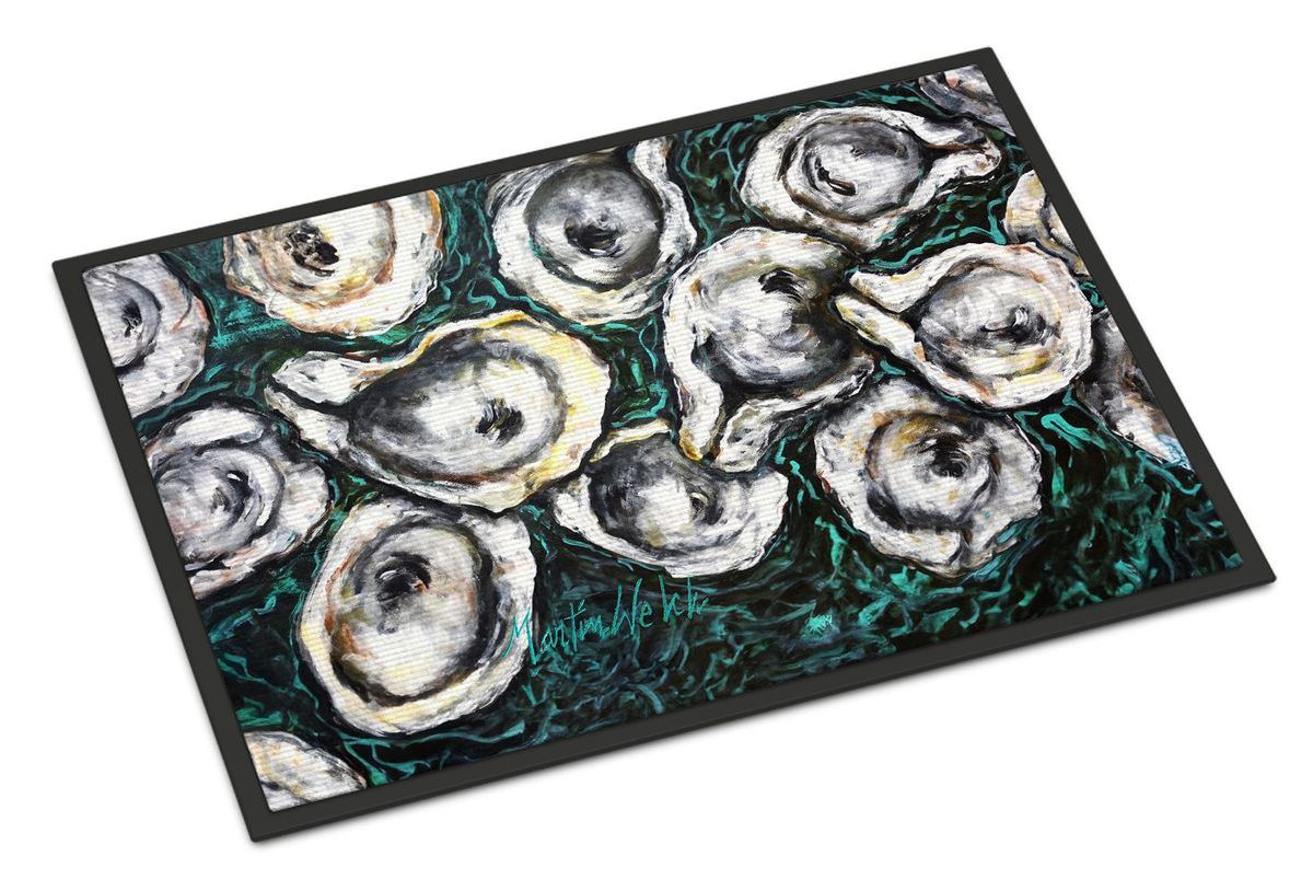 Oyster Lily Doormat Front Door Mat Indoor Outdoor Rugs For Entryway, Non Slip Washable Low Pile, 24H X 36W_maomaolike.com