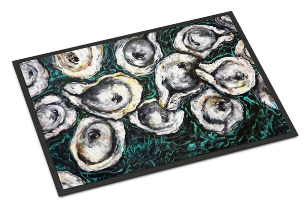 Oyster Lily Doormat Front Door Mat Indoor Outdoor Rugs For Entryway, Non Slip Washable Low Pile, 24H X 36W_maomaolike.com