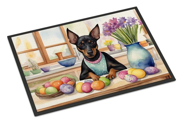 Decorating Easter Terrier Doormat Front Door Mat Indoor Outdoor Rugs For Entryway, Non Slip Washable Low Pile, 24H X 36W_maomaolike.com