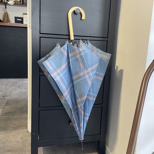 Banker Umbrella Sage Green | Classic Wood Handle Rain Garden Professional - 917_maomaolike.com