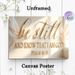 Psalm 46:10 "Be Still" Religious Verse Painting Poster, Elegant Gold Script With Soft Feather Accents Poster, Inspirational Faith-based Decor Suitable_maomaolike.com
