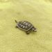 Handcrafted Precision Cast Polished Brass Golden Small Longevity Turtle Plaything Handheld Ornament Tea Pet Craft_maomaolike.com