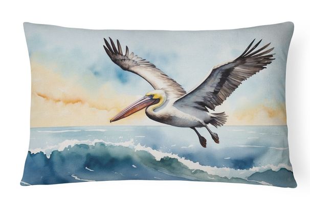 Birds, Birds, Birds Throw Pillow Throw Pillow For Indoor Couch Bed Outdoor Patio Washable, Pelican Soaring 7514,12Hx16W_maomaolike.com