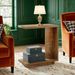 C-Shaped End Table, Wood Side Table Nightstand Bedside Table_maomaolike.com