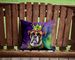 Boxer King Of Mardi Gras Throw Pillow Machine Washable, Indoor Outdoor Decorative Pillow For Couch, Bed Or Patio, 14Hx14W_maomaolike.com