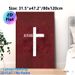 Christian Cross Painting Poster, Vintage Distressed White Cross With "ALL TO JESUS" Text Poster, Inspirational Religious Decor For Living Room, Prayer_maomaolike.com