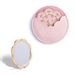 Metal Pocket Makeup Mirror, Colorful Flower Enamel Craft Compact Mirror, Portable Small Travel Cosmetic Mirror For Daily Beauty Use
_maomaolike.com