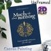 Shakespeare's Much Ado About Nothing Painting Poster, Vintage Dark Blue With Golden Ornate Fountain Pen Design Poster, Elegant Literary Quote Decor_maomaolike.com