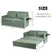 Adult Sleeper Chair Bed, 3-in-1 Convertible Sofa Chair Bed Pull-out Sofa Bed, Convenient Folding Tray Table With USB And Type-C Charging Ports Modern Loveseat For Living Room,LIGHTE-GREEN,Fabric_maomaolike.com
