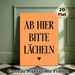 German Quote Painting Poster, Warm Orange Minimalist Typographic Poster, Cheerful Reminder To Spread Positivity, Ideal For Home, Office And Entryway_maomaolike.com