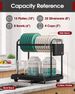 Sakugi 2-Tier Dish Drying Rack - Stainless Steel Dish Rack With Cutlery & Utensil Holders For Kitchen Counter, Sink Organization And Storage_maomaolike.com