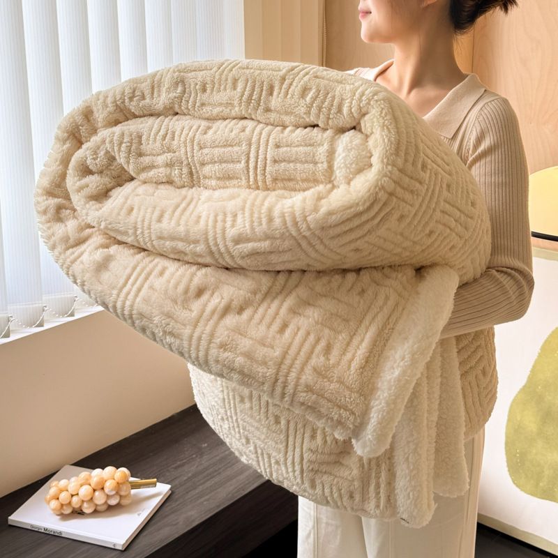 Layer Winter Office Shawl Single Double Sided Coral Velvet Sofa Children's Nap Blanket_maomaolike.com
