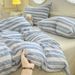 Wholesale INS Japanese Simple Retro Striped Pure Four-Piece Nordic Style Full Yarn-Dyed Washed Cotton 4-Piece Set_maomaolike.com